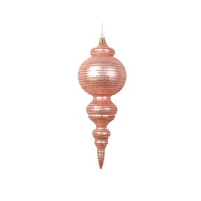 Giselle Finial Ornament 10" Set of 2 Rose Gold