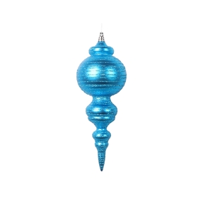 Giselle Finial Ornament 10" Set of 2 Turquoise