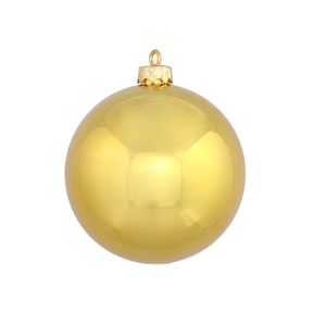 Gold Ball Ornaments 10" Glitter Set of 2