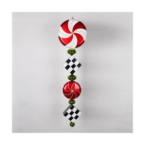 Dolce Candy Drop Ornament 45" Checkered