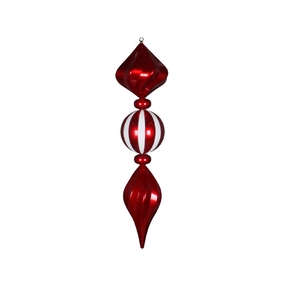Peppermint French Finial 36" Red