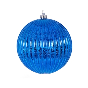 Mars Ball Ornament 8" Set of 2 Blue