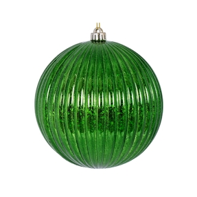 Mars Ball Ornament 6" Set of 4 Emerald