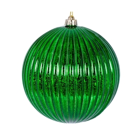 Mars Ball Ornament 6" Set of 4 Green