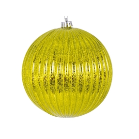 Mars Ball Ornament 6" Set of 4 Lime