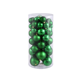 Green Ball Ornaments 1.5"-2" Shiny/Matte Set of 50