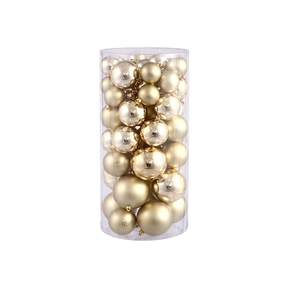 Gold Ball Ornaments 1.5"-2" Shiny/Matte Set of 50