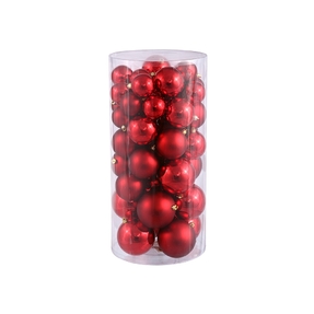 Red Ball Ornaments 1.5"-2" Shiny/Matte Set of 50