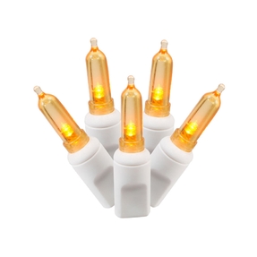 LED Mini Light 150 Lights Set Orange - White Wire