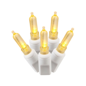 LED Mini Light 150 Lights Set Yellow - White Wire
