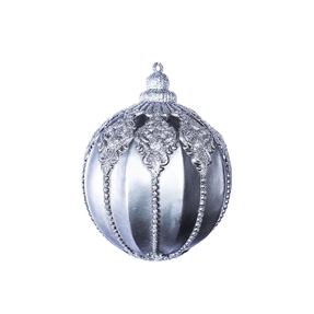 Maribel Ball Ornament 9.5" Pewter