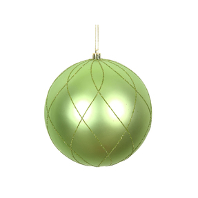 Noelle Ball Ornament 4" Set of 4 Celadon