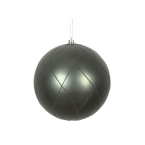 Noelle Ball Ornament 4.75" Set of 4 Pewter