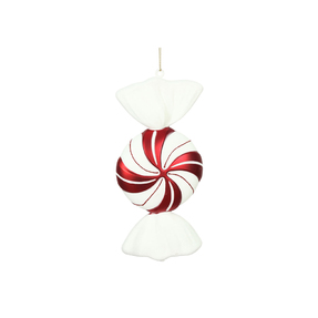 Delice Mint Candy Ornament 12" Set of 2 Peppermint