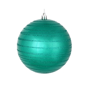 Orb Ball Ornament 6" Set of 3 Teal