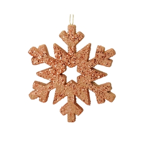 Outdoor GlitterSnowflake 12" Rose Gold