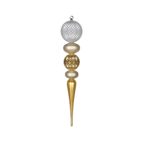 Paola Finial 26" Silver/Gold/Champagne