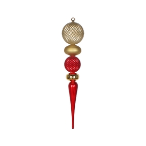 Paola Finial 26" Gold/Red