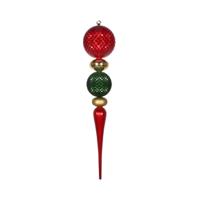 Eva Giant Finial 33" Red/Gold/Green