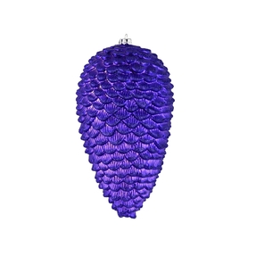 Pinecone Ornament 7" Set of 4 Purple