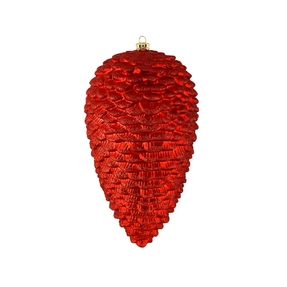 Pinecone Ornament 7" Set of 4 Red