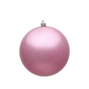 Pink Ball Ornaments 8" Candy Finish Set of 2