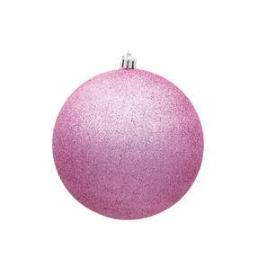 Pink Ball Ornaments 12" Glitter Set of 2
