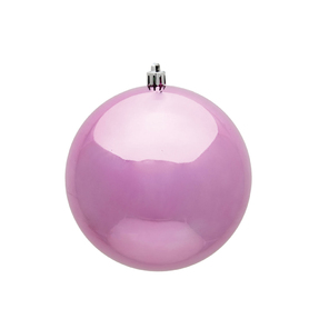 Pink Ball Ornaments 10" Shiny Set of 2
