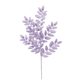Shimmer Laurel Leaf Spray 22" Set of 6 Lavender