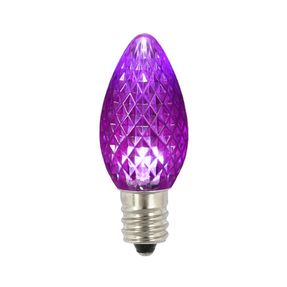 LED C7 Twinkle 25 Replacement Bulbs Set Purple