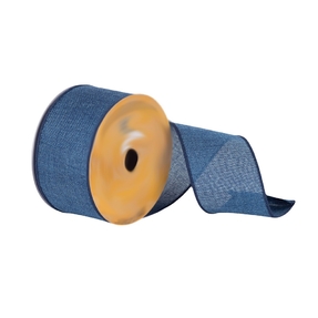 Linen Weave Ribbon 2.5" Blue