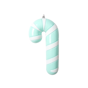 Retro Candy Cane Ornament 11" Turquoise