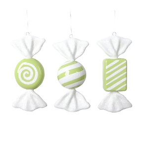 Retro Candy Ornament Set 7.5"-8" Lime