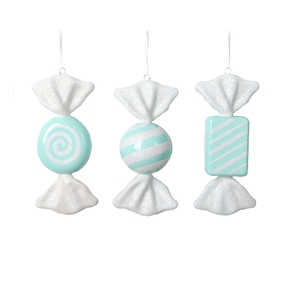 Sugar Candy Ornament Set 7.5" Turquoise