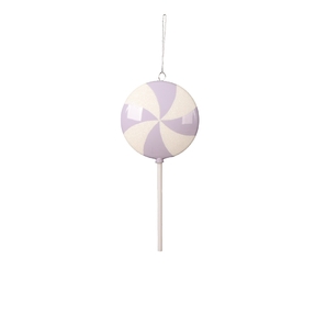Retro Lollipop Ornament 9" Set of 6 Lavender