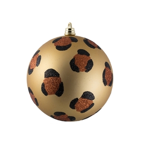 Safari Ball Ornament 4.75" Set of 4 Leopard