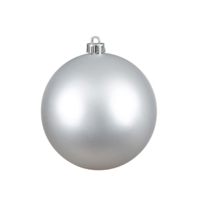 Silver Ball Ornaments 2.75" Matte Set of 12