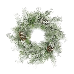 Snowy Forest Wreath 24"