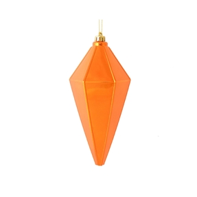 Sonata Lantern Ornament 7" Set of 4 Orange Shiny