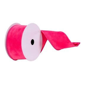 Faux Suede Ribbon 2.5" Hot Pink