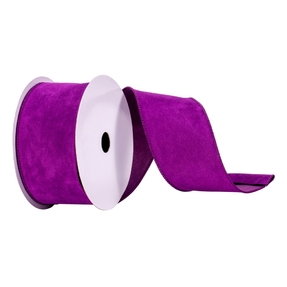Faux Suede Ribbon 2.5" Purple