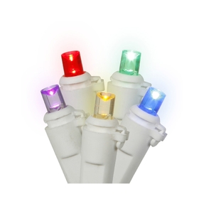 LED Wide Angle 150 Lights Set Multi Colored - White Wire