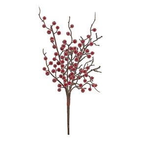 Iced Berry Bush 18" Set of 6 Red