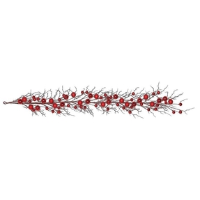Ornament Twig Garland 6' Red