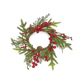 Aspen Christmas Table Wreath 9" Set of 2