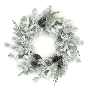 Winter Frost Wreath 24"