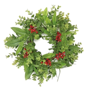 Wintergreen & Berry Mini Wreath 11" Set of 2