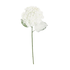 Frosted Hydrangea Flower 27" Set of 6 White