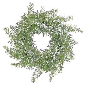 Snow Dusted Cedar Wreath 24"