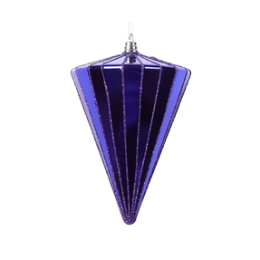 Zen Drop Ornament 6" Set of 3 Purple Shiny